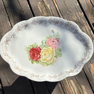 Homer Laughlin "The Angelus" platter with roses